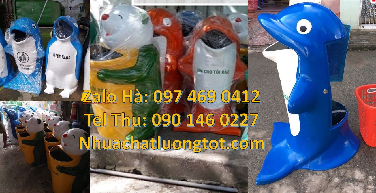 thùng đựng rác hình con thú,sọt rác chuột mikey,thùng rác hình con cá