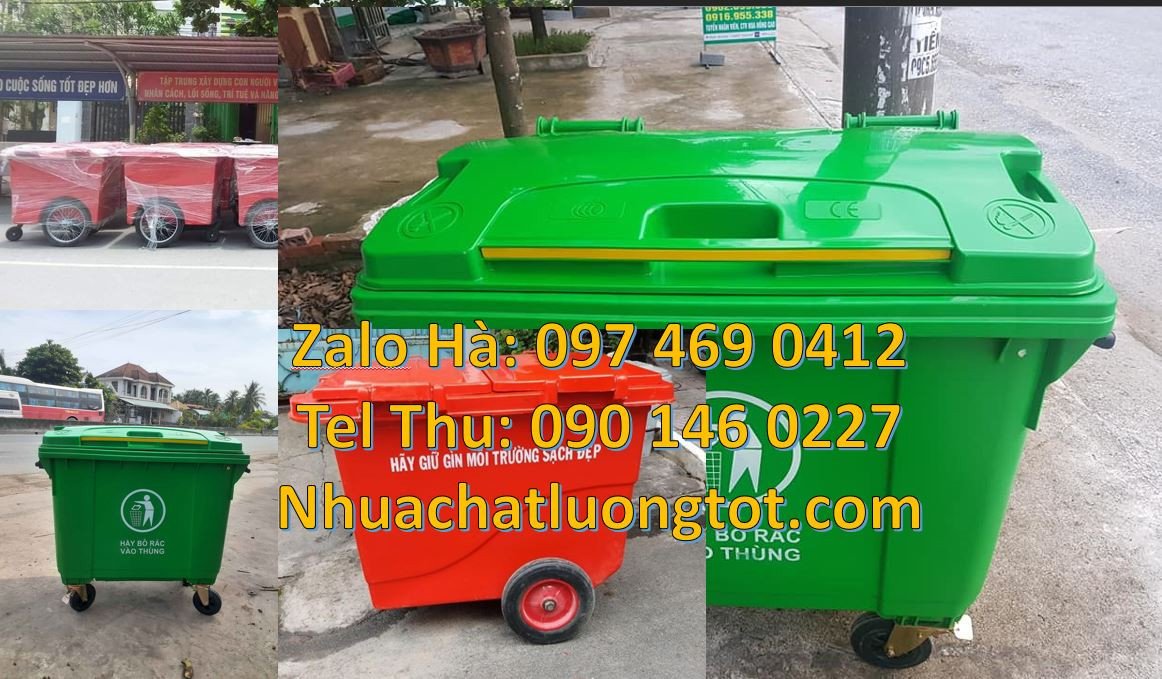 xe đựng rác 660l,xe thu gom rác màu xanh 1000l,xe đựng rác công nghiệp