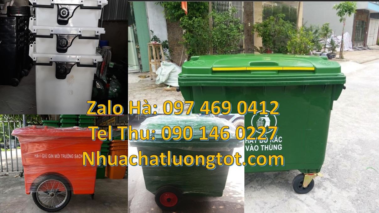 xe đựng rác 660l,xe thu gom rác màu xanh 1000l,xe đựng rác công nghiệp