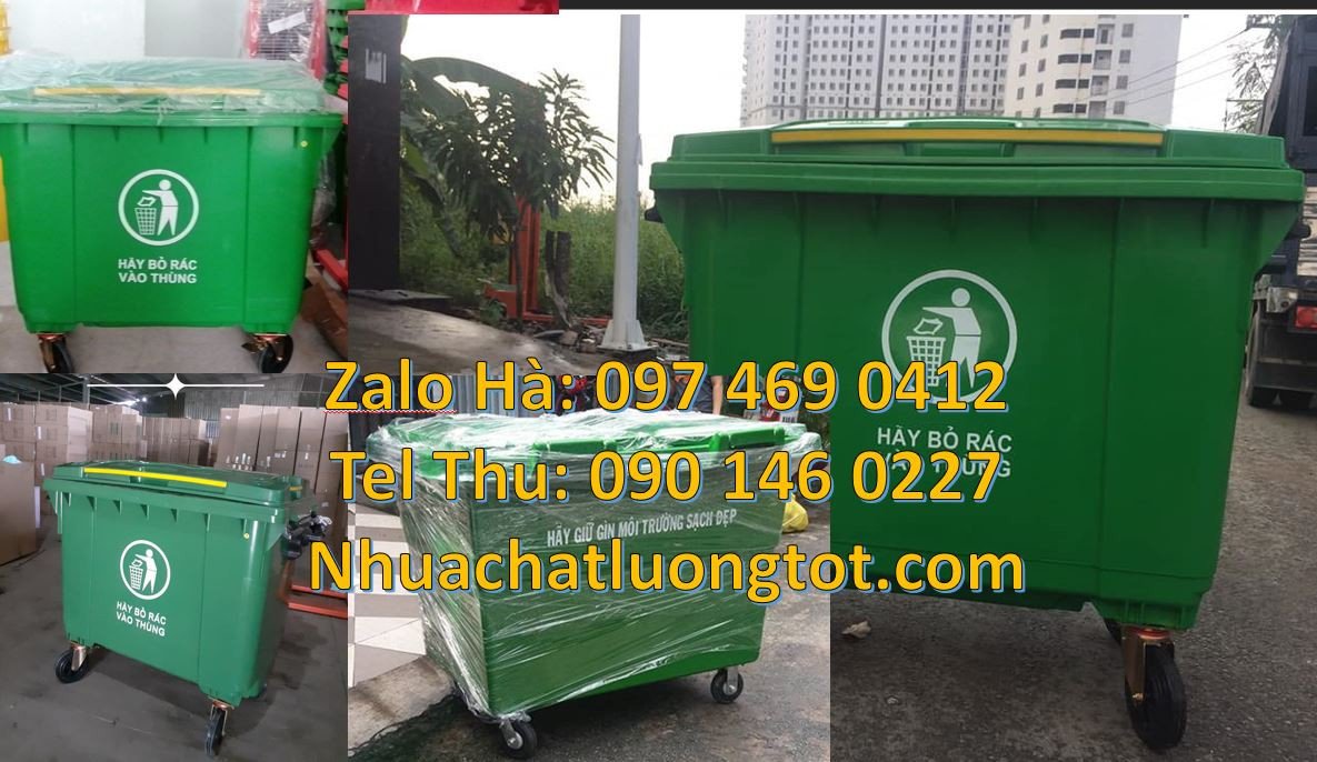 xe đựng rác 660l,xe thu gom rác màu xanh 1000l,xe đựng rác công nghiệp