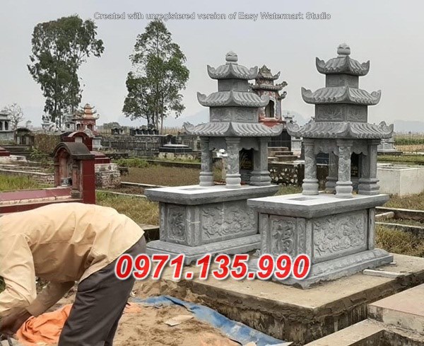 Mẫu mộ bằng đá đẹp bán khánh hoà - mộ có mái không mái bán hải dương