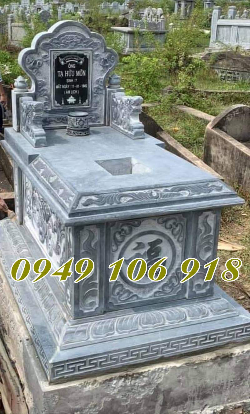 Mẫu mộ đá không mái thiết kế đẹp