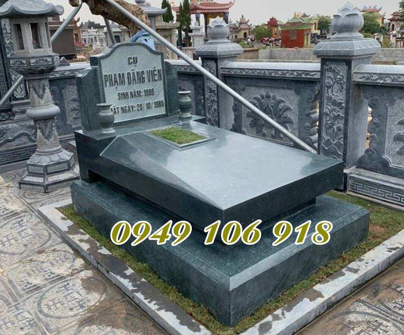 Mẫu mộ đá không mái thiết kế đẹp