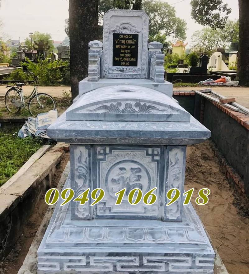 Mẫu mộ đá không mái thiết kế đẹp
