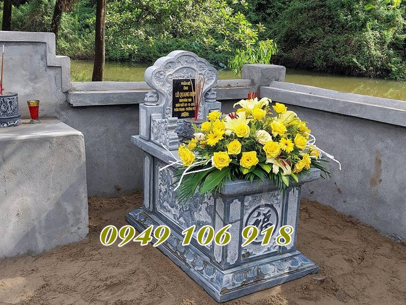 Mẫu mộ đá không mái thiết kế đẹp
