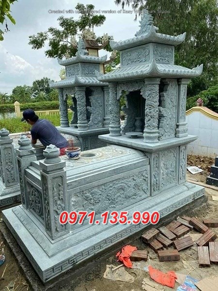 Mẫu mộ bằng đá có mái và không mái đẹp bán tại bến tre lai châu