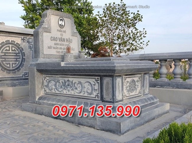 Mẫu mộ bằng đá có mái và không mái đẹp bán tại bến tre lai châu