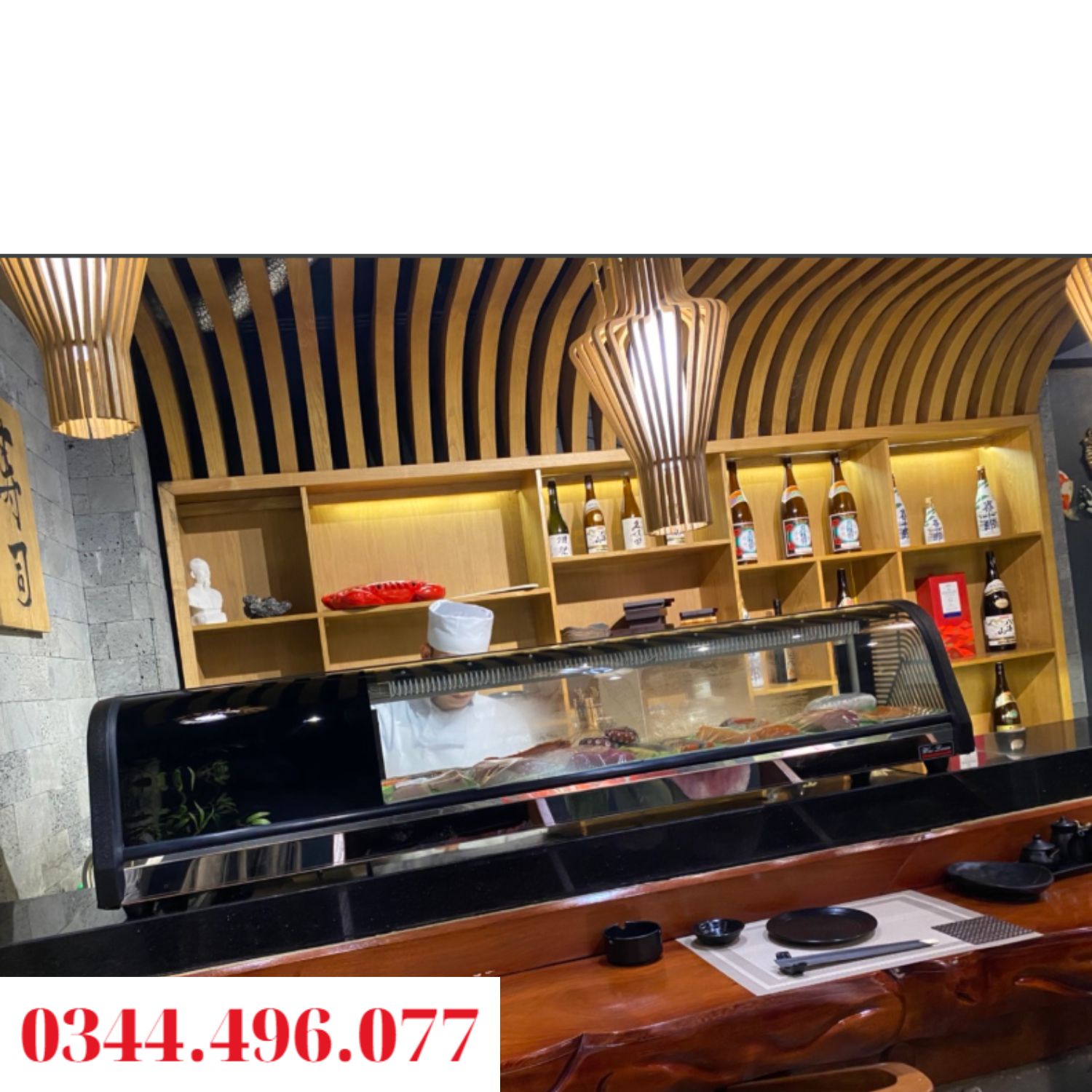 Tủ trưng bày shushi- tủ mát sashimi 1m2-1m5-1m8