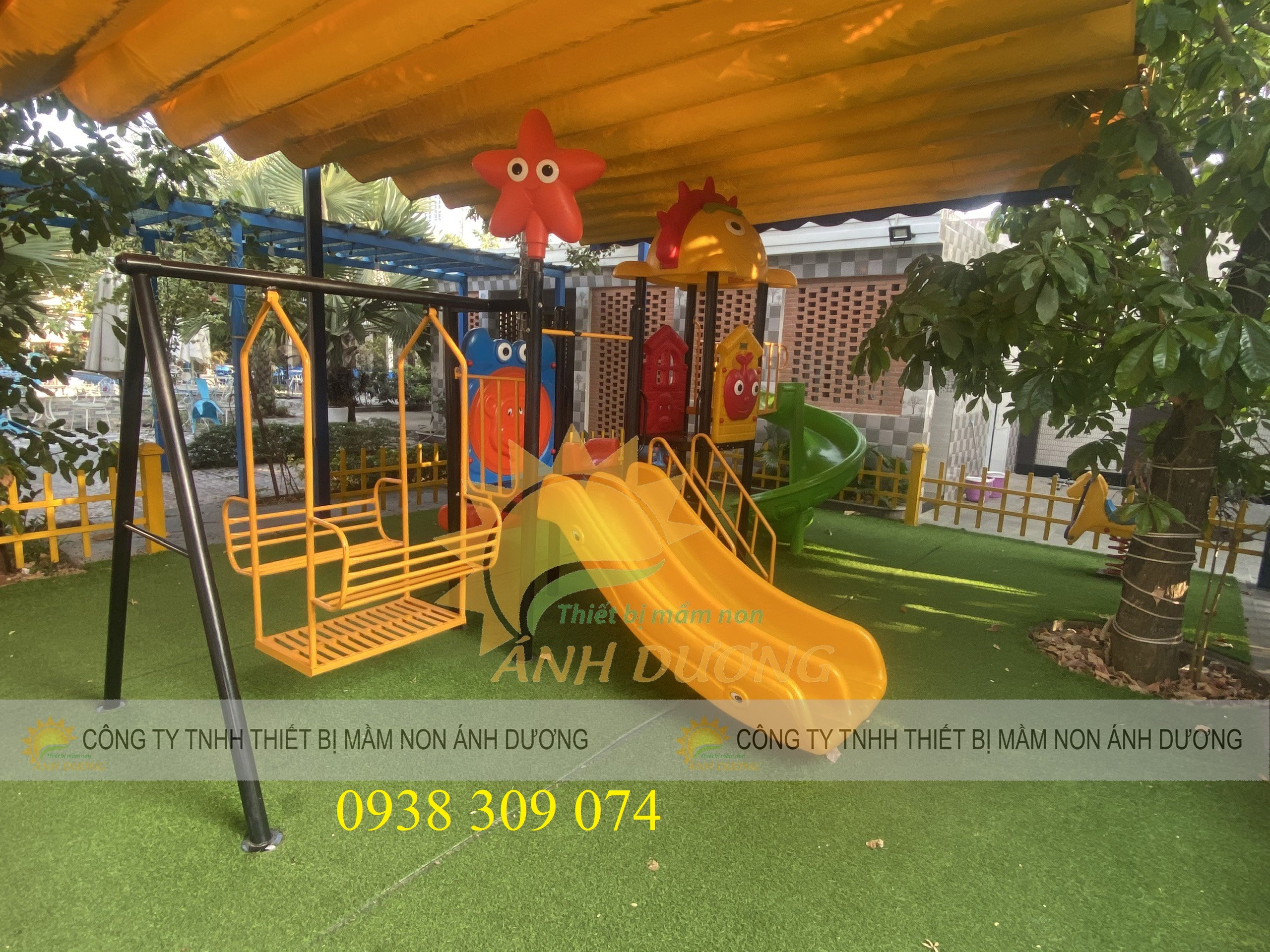 Bộ cầu trượt liên hoàn ngoài trời 3 loại máng trượt
