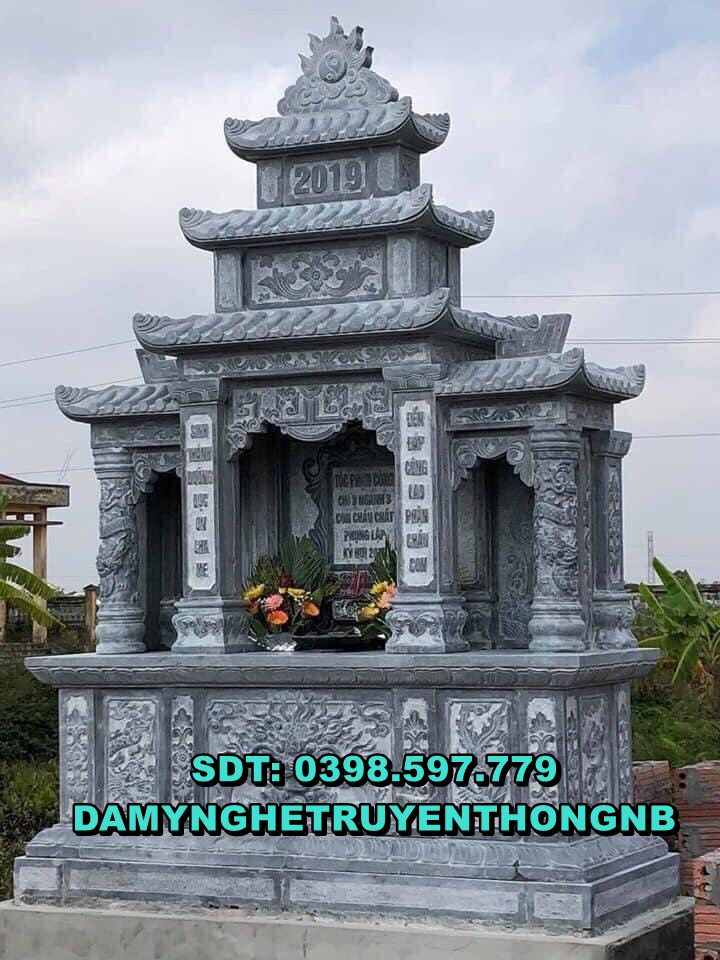 xây lăng thờ đá đẹp cho ông bà chuẩn phong thuỷ tại hải dương