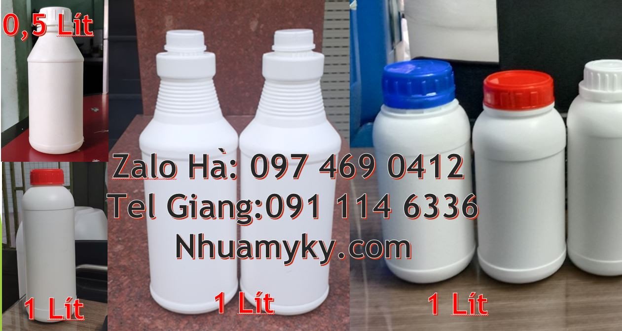 chai nhựa 500ml miệng nhỏ,chai nhựa 1l đựng nước tẩy rửa,chai nhựa 0.5