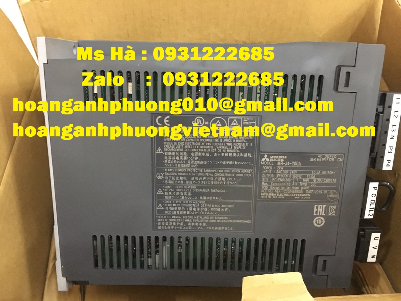 Dòng điều khiển MR-J4-200A mitsubishi - Công Ty Hoàng Anh Phương
