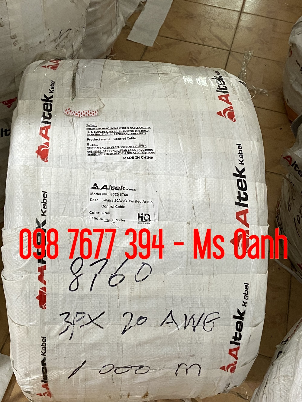 cáp tín hiệu chống nhiễu 8c x 18awg, cáp tín hiệu 4pr