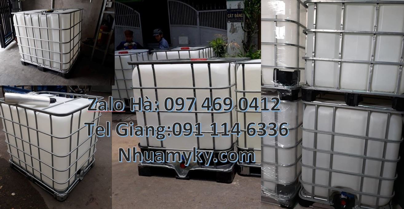 giá tank nhựa trắng 1000l,thùng ibc 1000l khung nhôm,thùng nhựa lớn rẻ