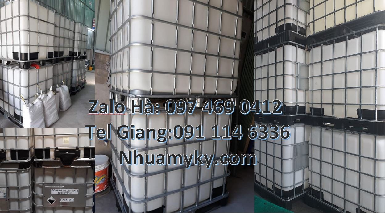 giá tank nhựa trắng 1000l,thùng ibc 1000l khung nhôm,thùng nhựa lớn rẻ
