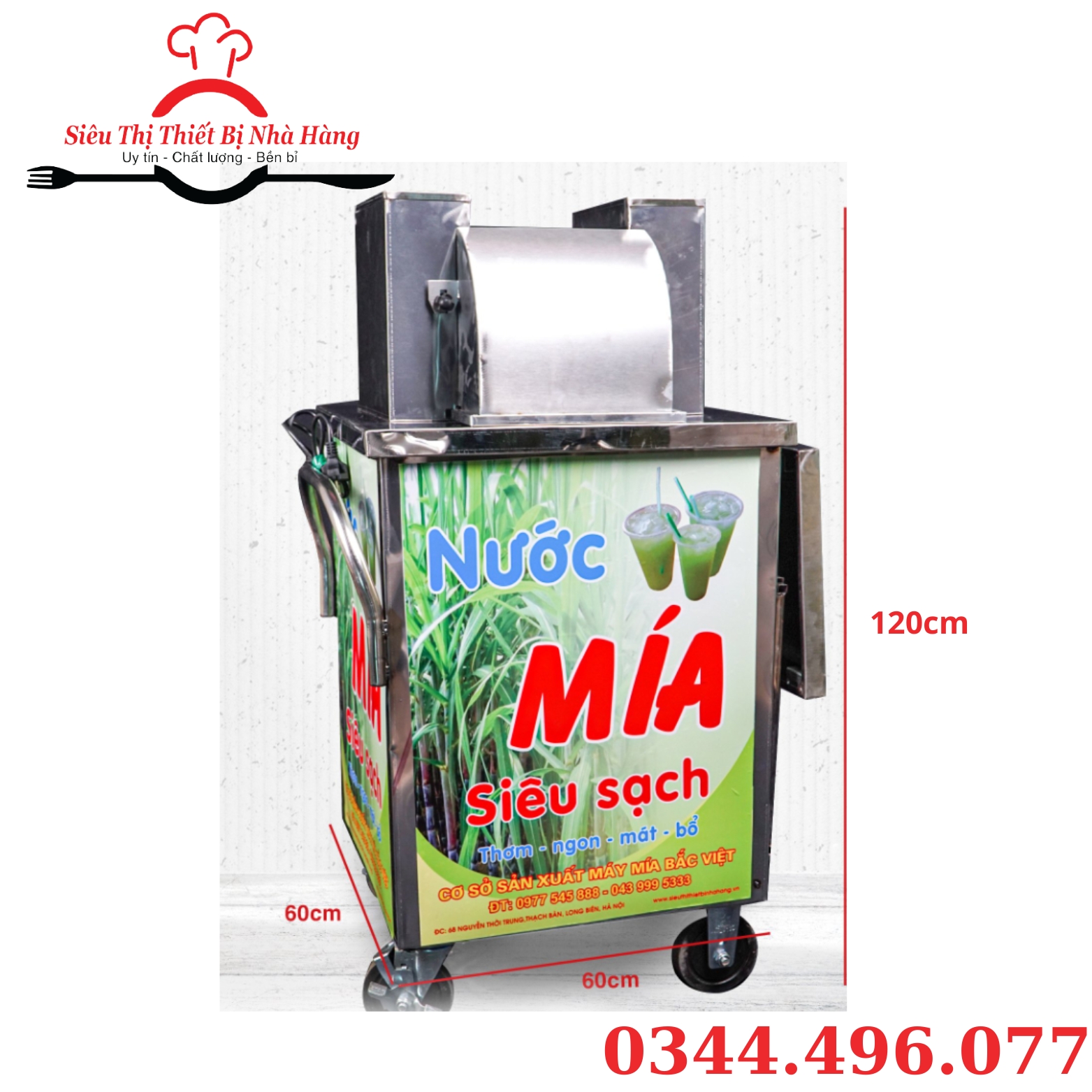 Máy ép mía siêu sạch-  máy ép mía 3 lô- ép 1-2 cây mía cùng 1 lúc