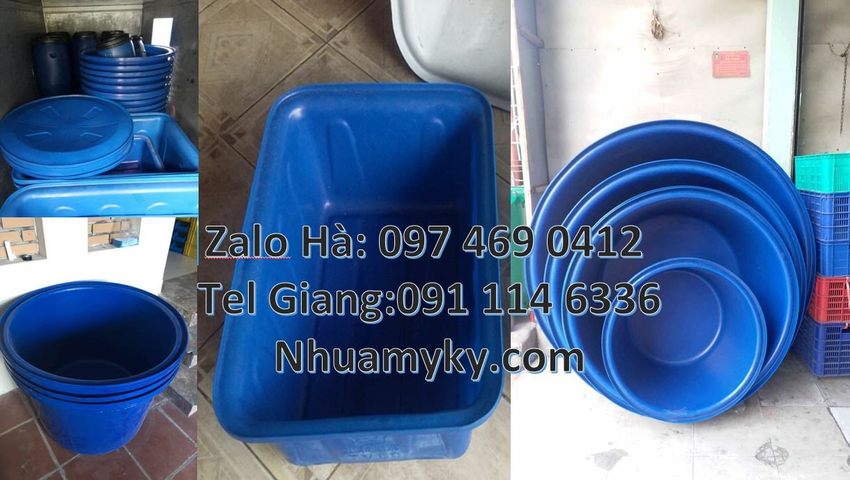 thùng nhựa tròn 1200l màu xanh, thùng nhựa vuông 1000l màu trắng giá r