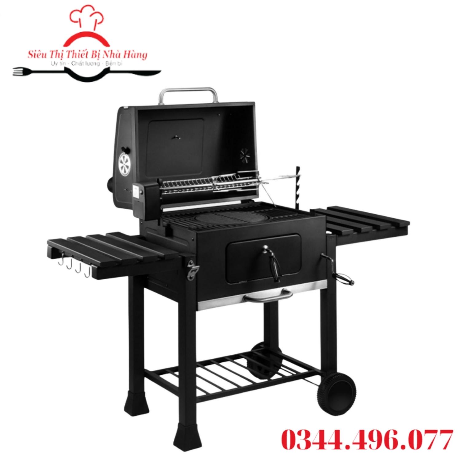 Bếp nướng than hoa ngoài trời có mô tơ quay tự động