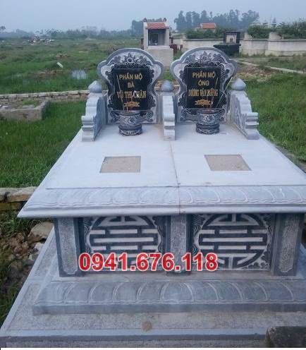 mẫu mộ đá đôi để tro cốt đẹp bán tại hải dương quảng ninh thái bình
