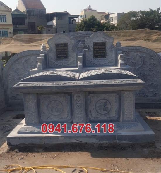 Mẫu mộ đá đôi để tro cốt đẹp bán tại quảng bình quảng trị Huế
