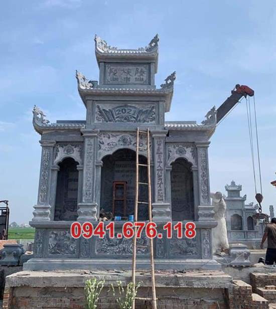 Mẫu mộ đá đôi để tro cốt đẹp bán tại đắk lắk đắk nông gia lai