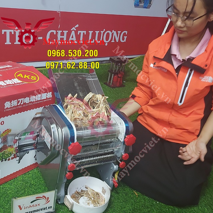 [Thực tế]-Máy cán mực , thịt khô mini chạy điện dành cho gia đình