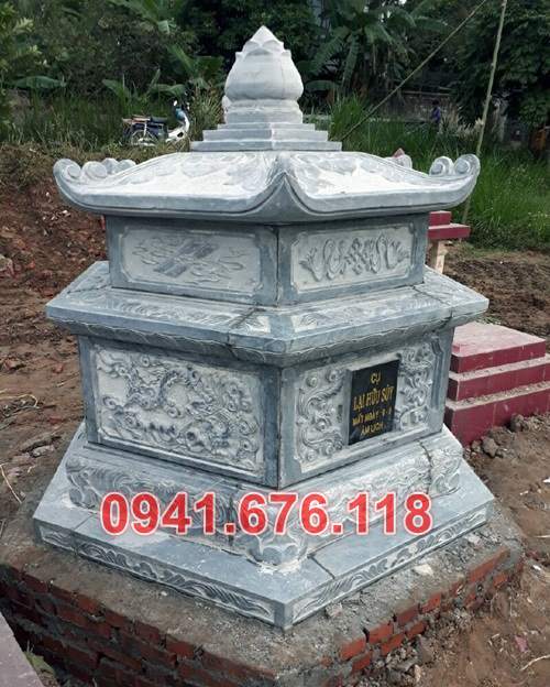 Mẫu mộ đá tròn lục lăng đẹp bán tại ninh thuận bình thuận kon tum