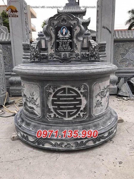 Mẫu mộ đá tròn lục lăng đẹp bán tại bình định phú yên khánh hoà