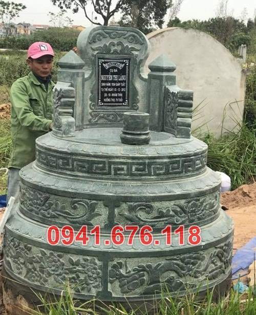 Mẫu mộ đá tròn lục lăng đẹp bán tại phú thọ thái nguyên tuyên quang