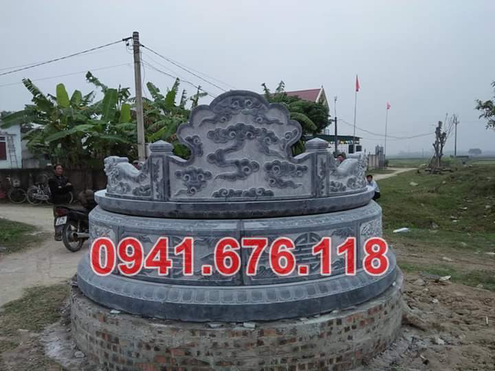 Mẫu mộ đá tròn lục lăng đẹp bán tại bắc giang bắc ninh lạng sơn