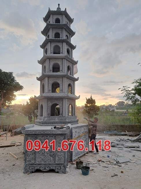 Mẫu tháp mộ bằng đá đẹp bán tại bến tre cà mau cần thơ - tro cốt