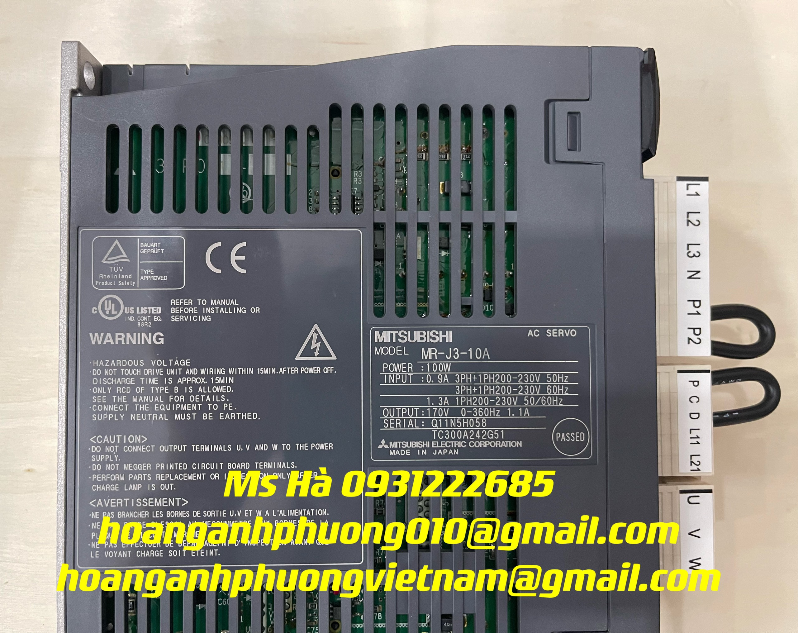 Bộ điều khiển động cơ 30W MR-J3-10A mitsubishi hàng mới 100%
