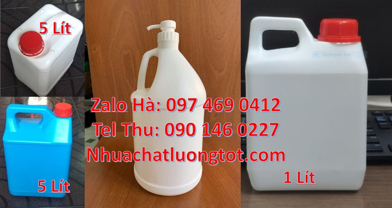 can 4l vuông, can nhựa 5l đựng dầu ăn, can nhựa 2l đựng nước rửa chén