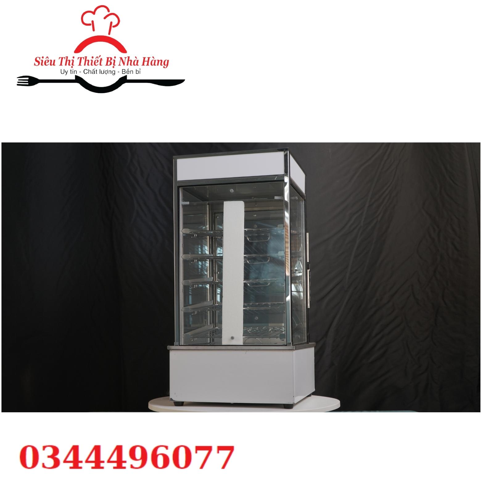 Tủ bánh bao 5 tầng- kính 2 lớp- tủ háp bánh bao