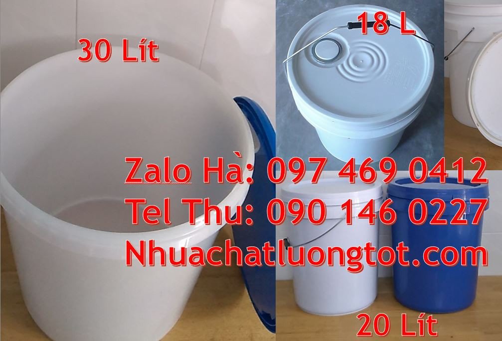thùng nhựa 22l giá rẻ,thùng sơn giá rẻ,vỏ thùng đựng sơn 19l màu trắng