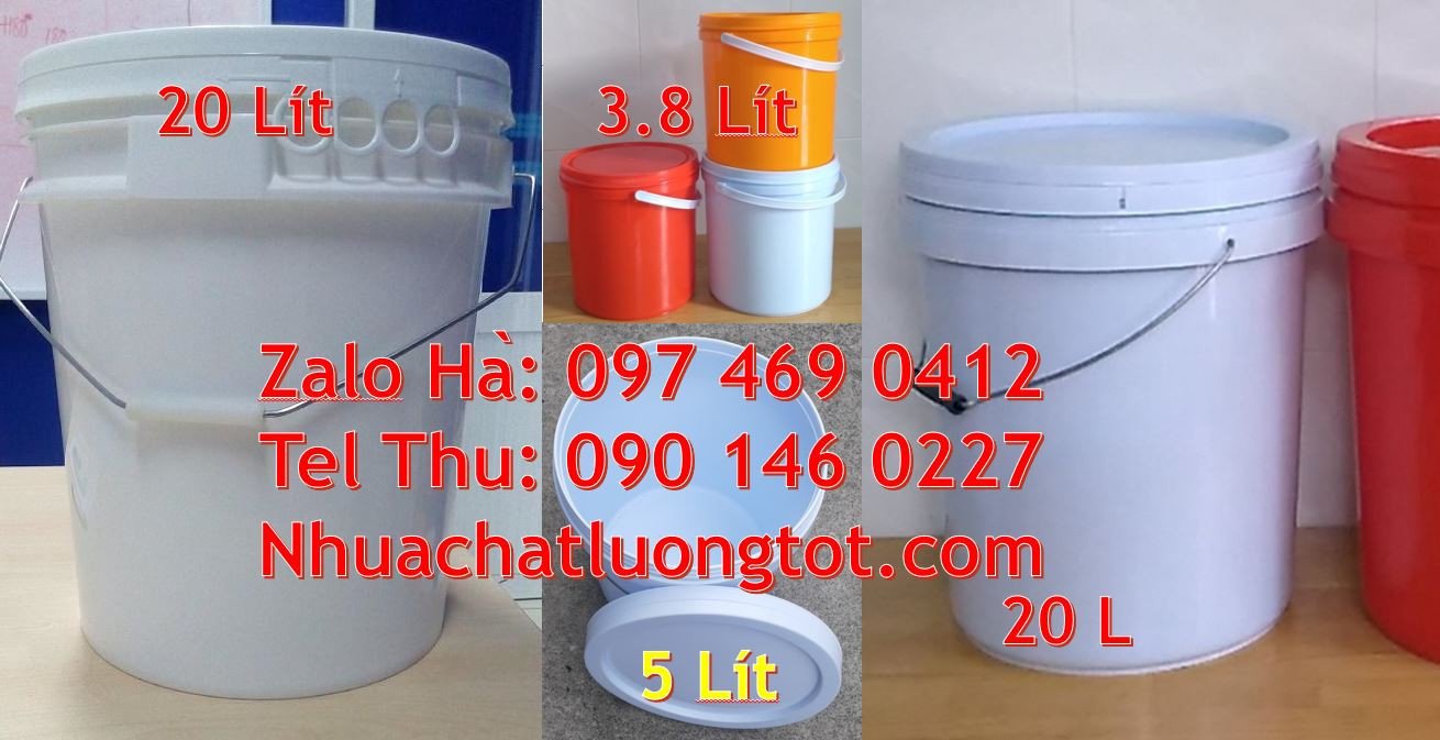 thùng nhựa 22l giá rẻ,thùng sơn giá rẻ,vỏ thùng đựng sơn 19l màu trắng