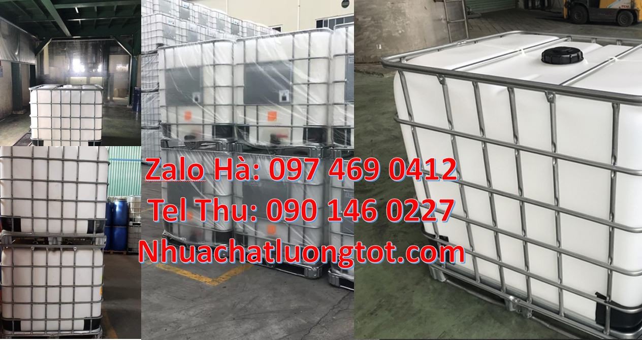 Tank nhựa 1000l đựng hóa chất,bồn ibc 1000l đựng chất lỏng,thùng nhựa