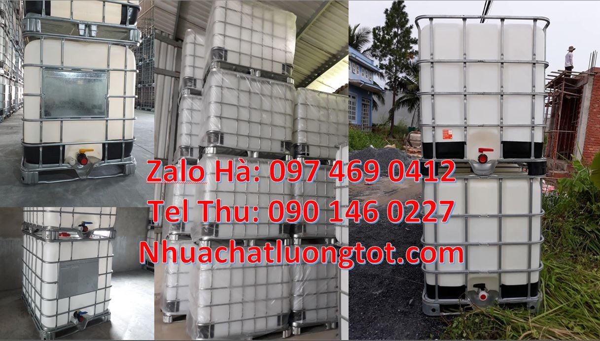 Tank nhựa 1000l đựng hóa chất,bồn ibc 1000l đựng chất lỏng,thùng nhựa