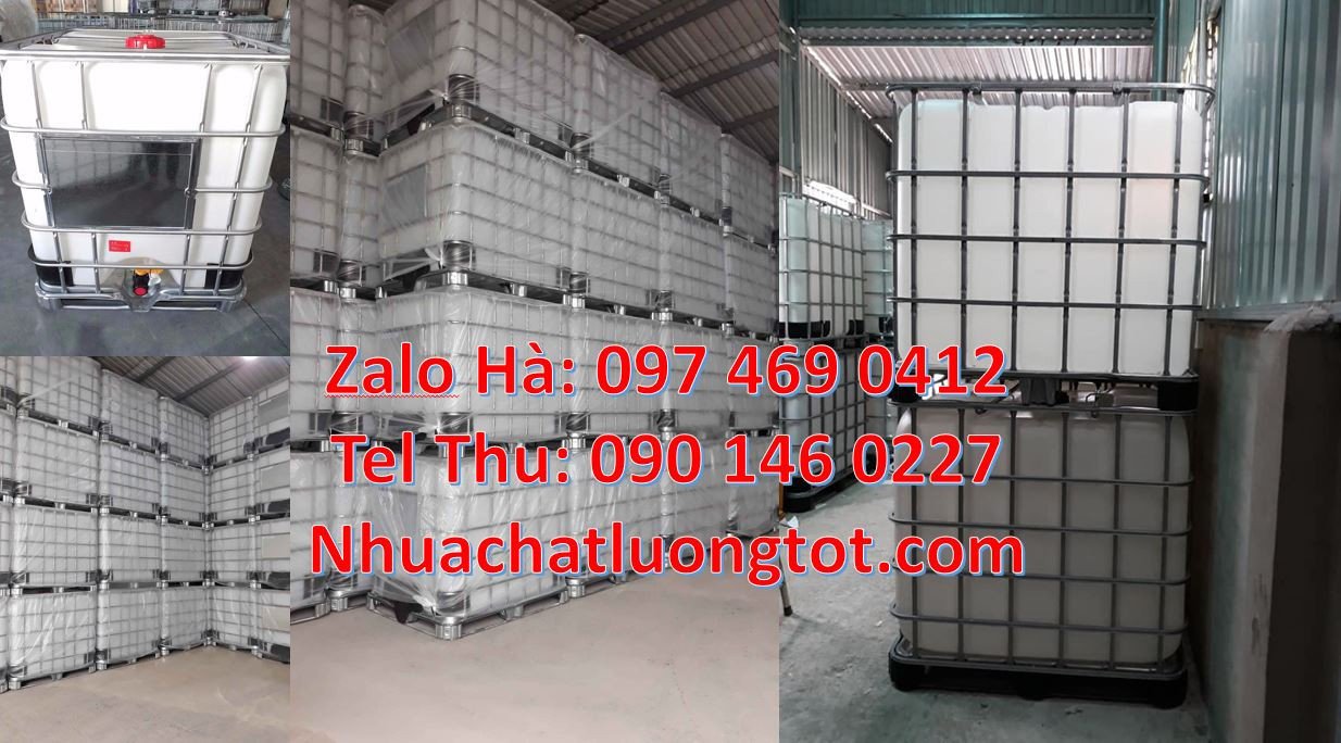 Tank nhựa 1000l đựng hóa chất,bồn ibc 1000l đựng chất lỏng,thùng nhựa
