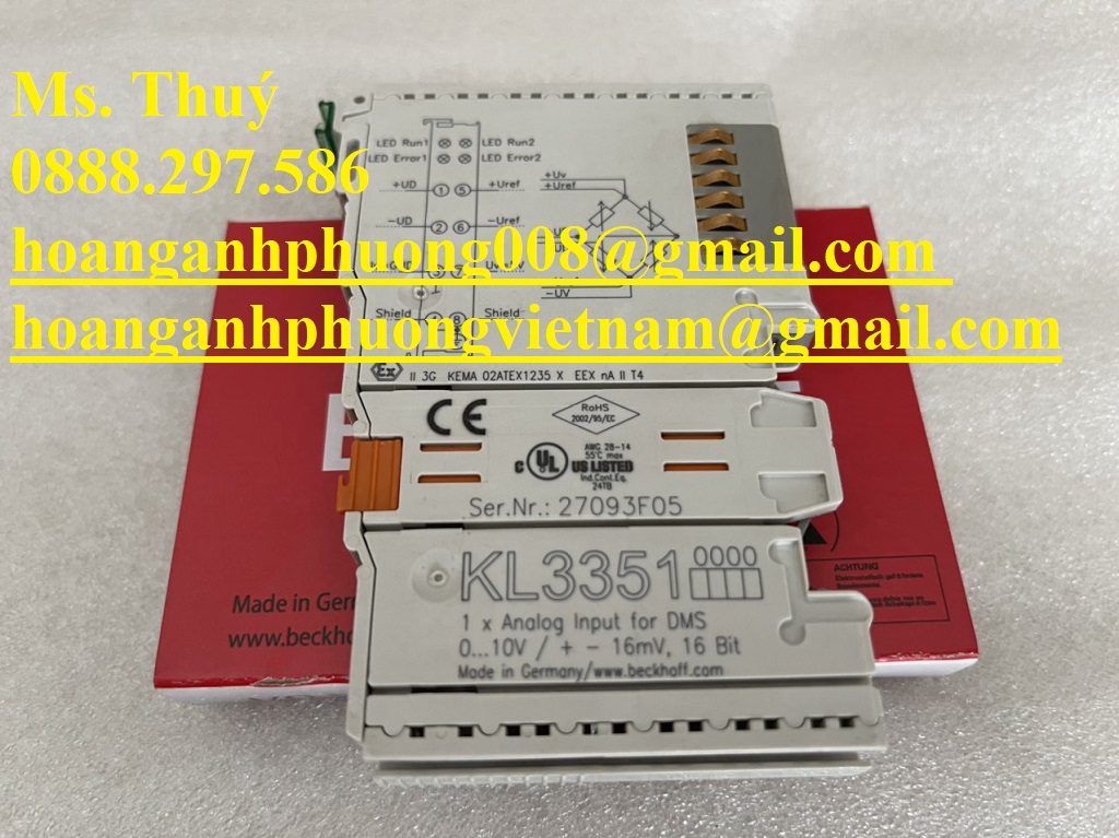 Mô đun ngõ vào Beckhoff KL3351  Hàng mới 100%, nhập khẩu