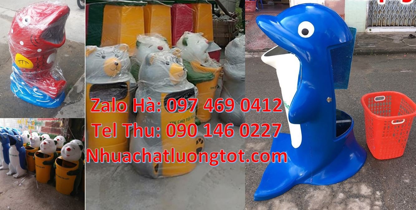 thùng rác hình con cá,thùng rác hình con gấu,thùng rác hình con thú rẻ