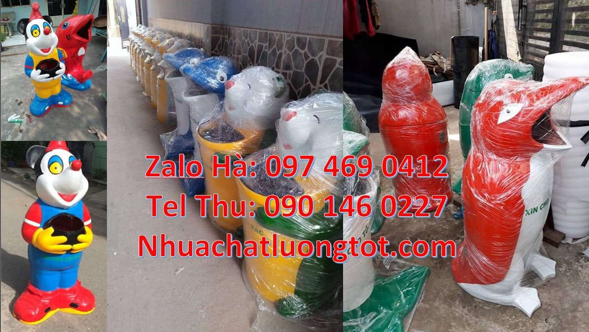 thùng rác hình con cá,thùng rác hình con gấu,thùng rác hình con thú rẻ