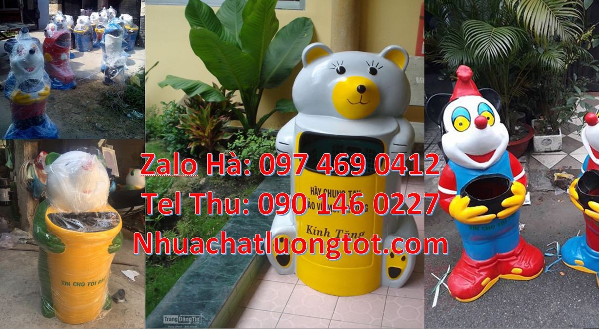 thùng rác hình con cá,thùng rác hình con gấu,thùng rác hình con thú rẻ