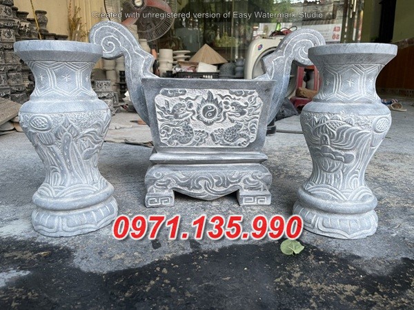 Mẫu bộ bát hương đá đẹp bán tại cà mau bến tre cần thơ