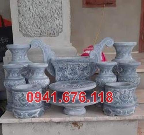 Mẫu bộ bát hương đá đẹp bán tại cà mau bến tre cần thơ
