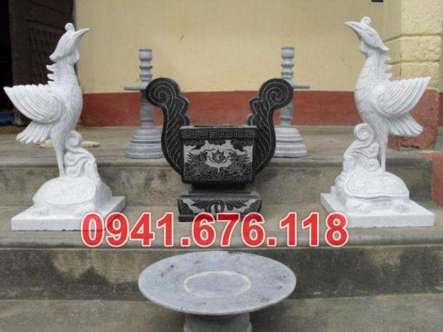 Mẫu bộ bát lư hương đá đẹp bán tại sóc trăng long an tiền giang