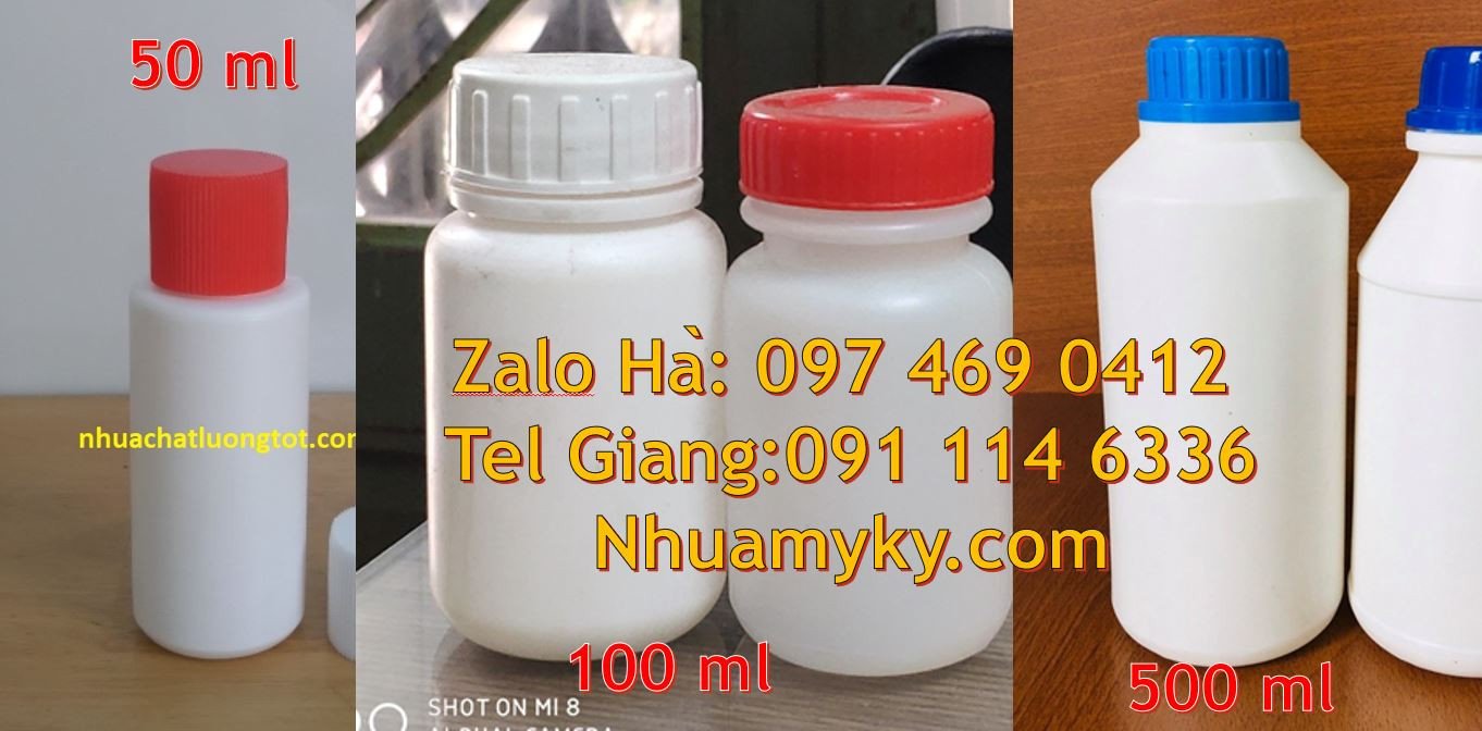 chai nhựa 100ml 250ml,chai nhựa 500ml trắng đục,chai nhựa 50ml giá rẻ