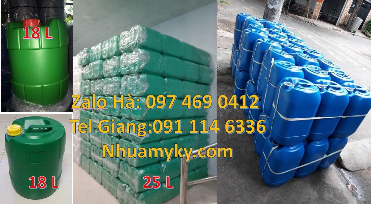 can nhựa 30l đựng thuốc nhuộm,can nhựa 25l đựng hóa chất,can nhựa xanh