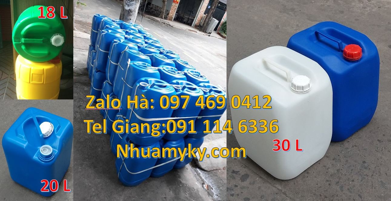 can nhựa 30l đựng thuốc nhuộm,can nhựa 25l đựng hóa chất,can nhựa xanh