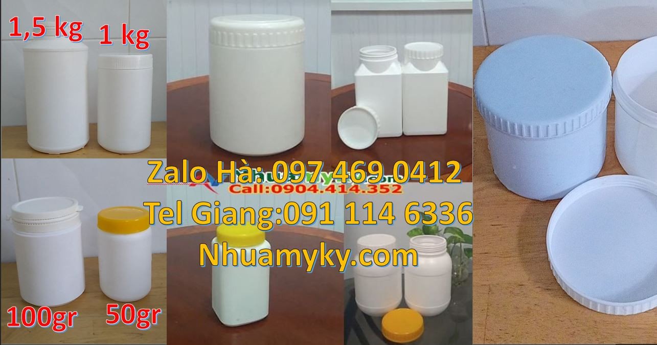 hũ nhựa 1kg đựng hánh kẹo,hũ nhựa 0.5l đựng hóa chất,hũ nhựa 2kg rẻ